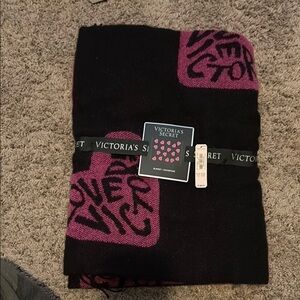 Victoria's Secret Black and Purple Blanket